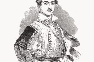 Otto Friedrich Ludwig von Wittelsbach (1815 - 1867) - Bavarian prince and first king of Greece from 1832 to 1862. Wood engraving after an orignal (1843), published in 1900.